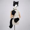 Funny Animal Costume Set Polyester Tail Mask Paw Gloves Full Set Plush Cosplay Mask  Masquerade