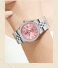 BINBOND new 7272 fashionable women's quartz watch timing waterproof night light dual calendar women's stainless steel watch