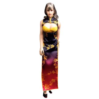 MKFDCYOKOFC16 Costume 16 Female Cheongsam Dress Model Set Doll Uniform Fits 12-inch Action Figure Body Cheongsam