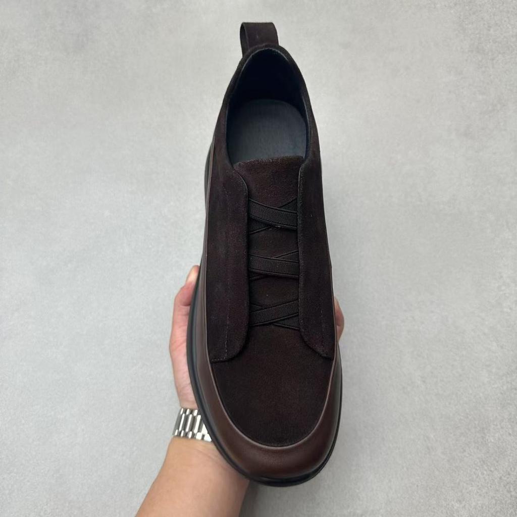 Dicke Sohle Trend Mode Vielseitig Weiße Schuhe Ein-Pedal Faule Schuhe Freizeit Sport Jogging Schuhe Herrenschuhe Winter
