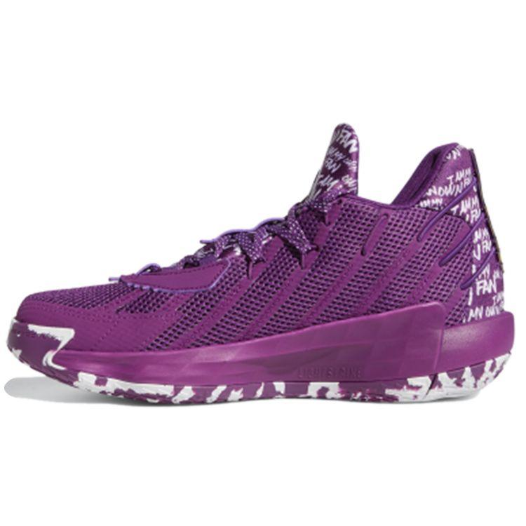 

Adidas Dame 7 I Am My Own Fan — кроссовки унисекс Glory Purple Cloud-White FY2796