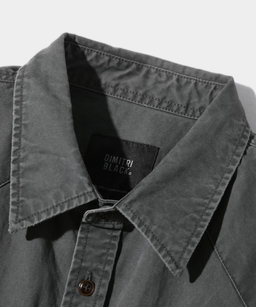 Dimiteulibeullaeg Bio Western Cotton Shirt_Charcoal