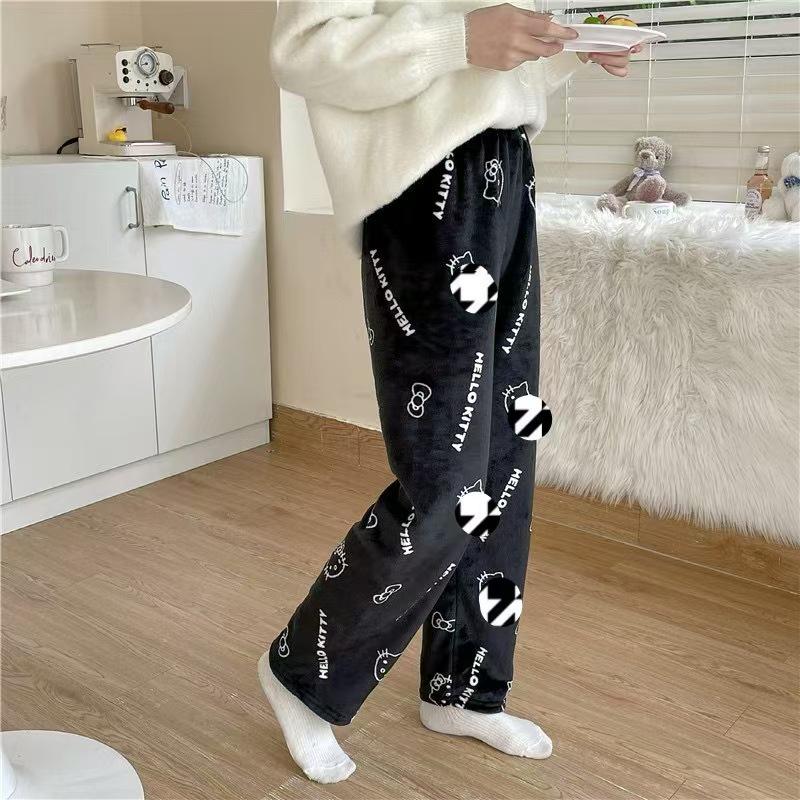 Velvet Flannel Christmas Pajama Pants for Inside and Outside Wear