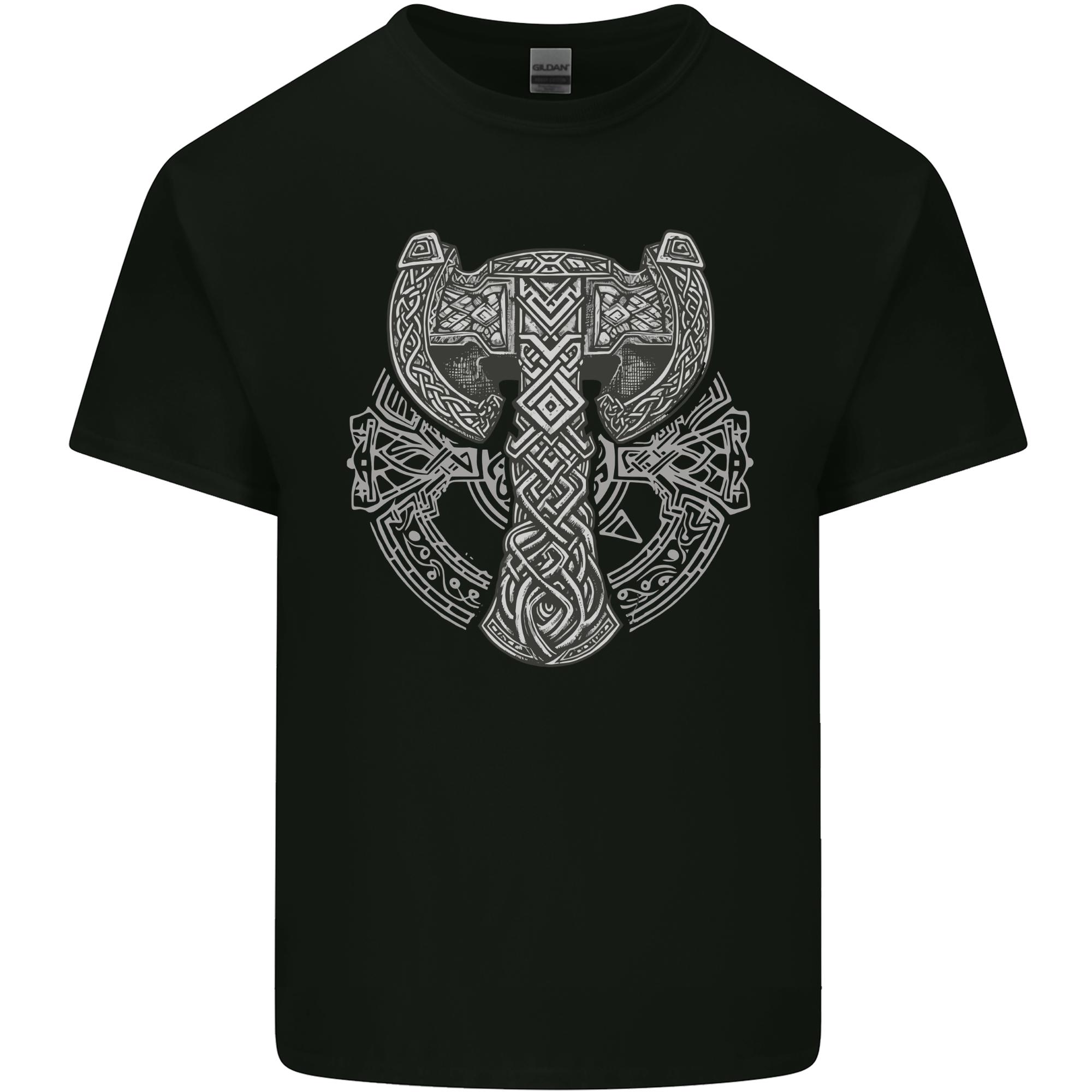Thor Hammer Viking Symbols Odin Valhalla Unisexs Light Cotton TShirt S