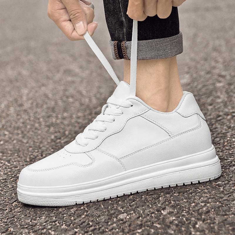 Platform Elevator Shoes Men Lifting Skate Board Shoes Sneakers Thick Sole Hidden Height Enhancing Increase Sports Casual Shoes