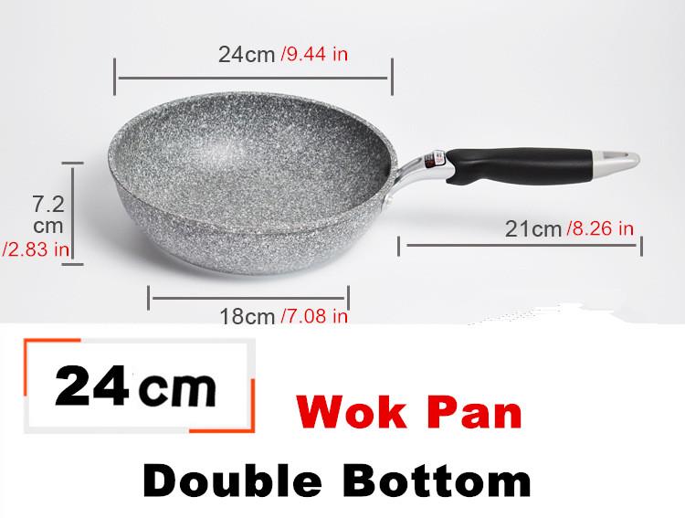 Durable Non-Stick Wok Frying Pan Ceramic Pot Home EggSteak Skillet Pancake Fried Induction Cooker Gas Stove Special Saucepan