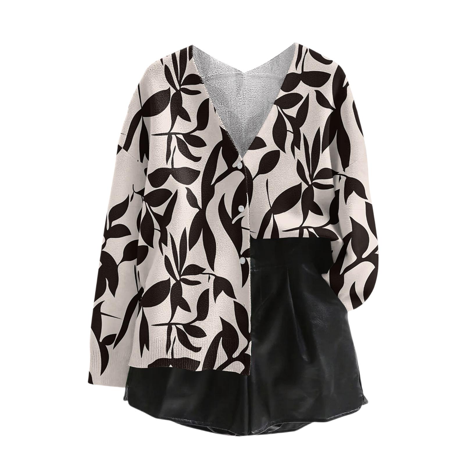 

Женский топ с V-образным вырезом, с принтом, утолщенный, из плюшевого кашемира, теплый, длинный топ L