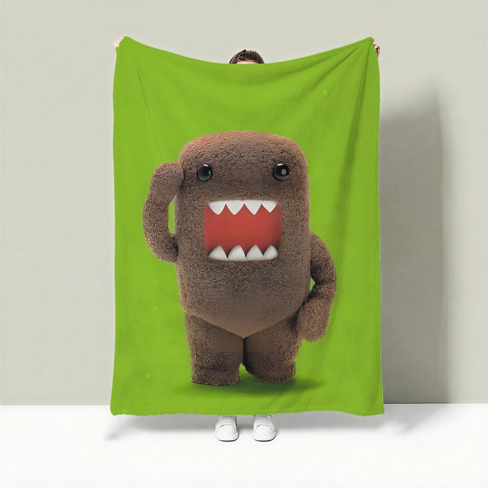 

Character D-Domo-kun Throw Lightweight 240g Flannel Blanket Soft Skin-friendly for Summer Cooling 75cmx90cm
