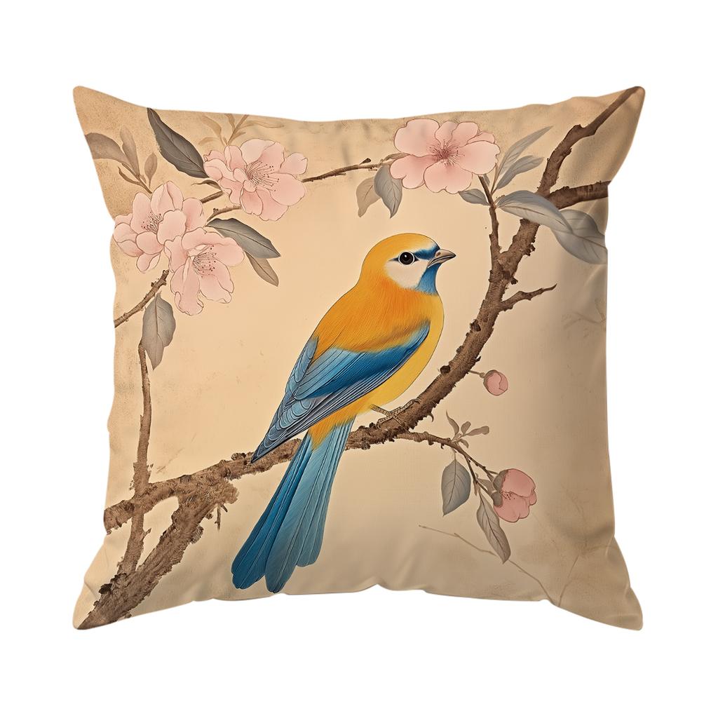 Retro Floral Birds Pillowcase Printed Polyester 40/45/50Cm Throw Pillowcover Decorative Sofa Cushion Pillowslip Home Decor