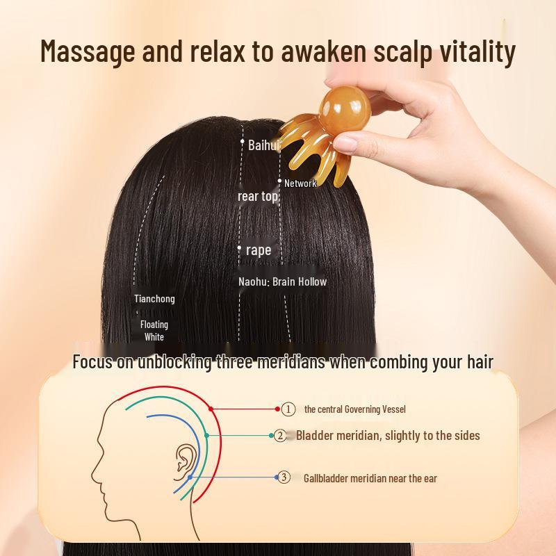 Octopus Eight-Legged Scalp & Meridian Massager Comb
