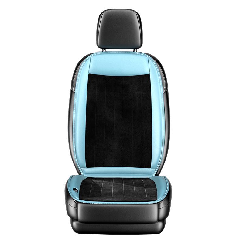 Graphene Heated Car Seat Cushion, 12V/24V Plush Winter Warm Pad, Universal Fit