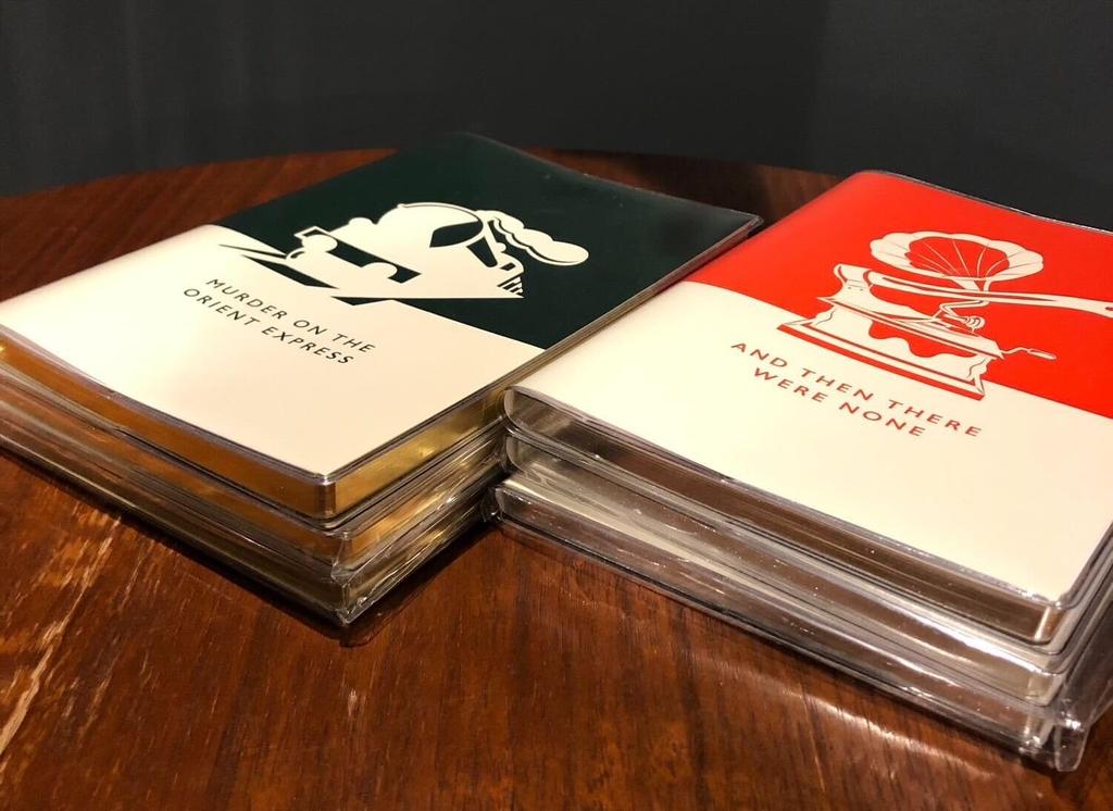 [HAYAKAWA FACTORY] Christie Authorized Notebook, B6, 6mm Horizontal Ruled, Reading Diary, Agatha Christie And Then There Were None, Orange/Silver Foil