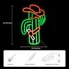 Cactus Neon Sign Cowboy Hat Neon Light for Wall Decor Cowboy Led Neon Sign Colorful Led Neon Light Plant Neon Signs for Bedroom Bar Game Room Man