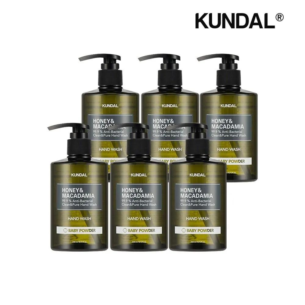 

KUNDAL Honey & Macadamia Clean & Pure Hand Wash Baby Powder 258ml x6