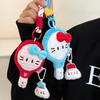 Cute Cartoon Badminton Racket Doll Pendant Keychain Kawaii Simulation Filled Doll Backpack Decoration Pendant Accessories Gift