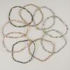 9pcs Set Multi-Layer Handmade Bracelet Set Elastic Bead Bangle Set  Women Daily Wear