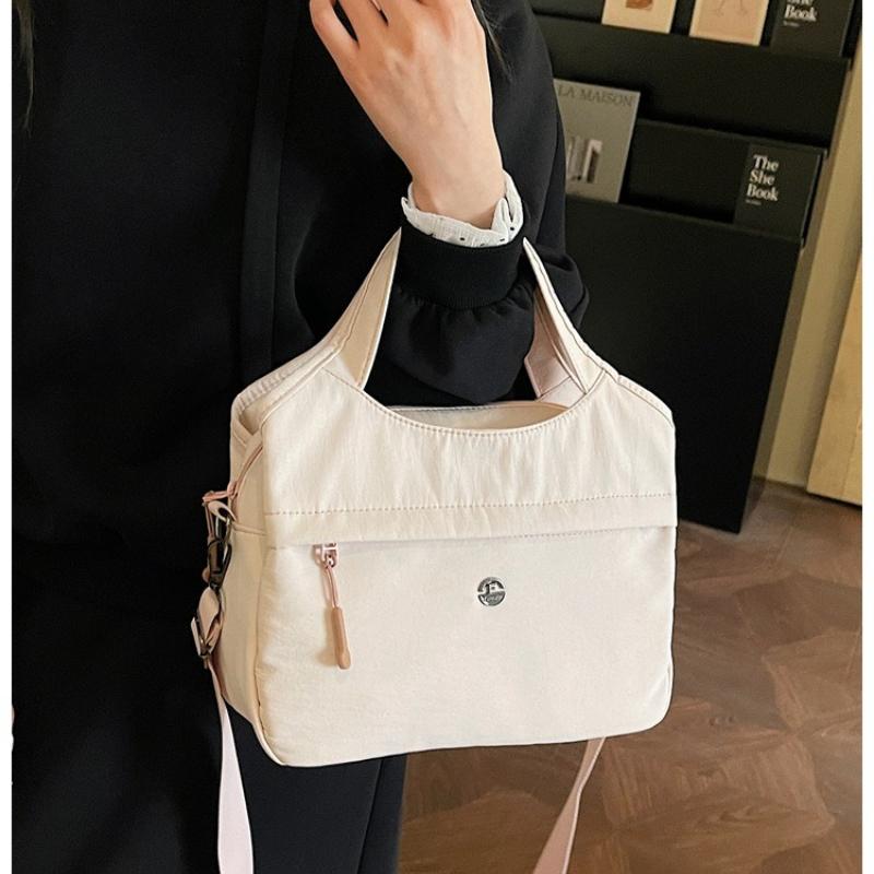 Korean Casual Anti-splashing Cloth Tote Bag 2026 New Simple Lightweight Multi-pocket Trendy Shoulder Bag Handbags for Women