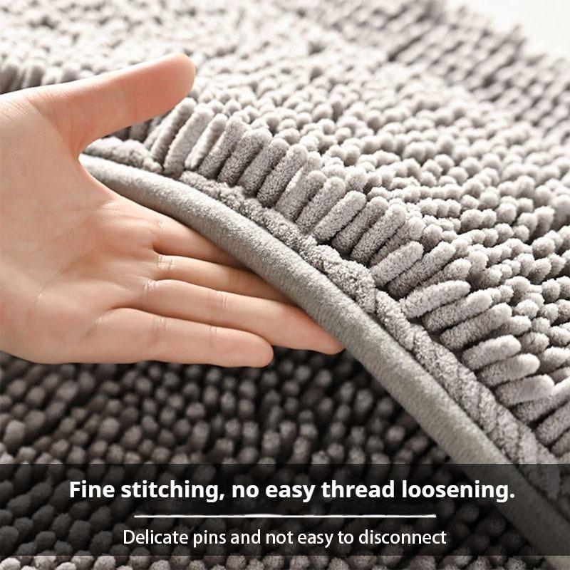 Comfortable Carpet Bathroom with Back Foot Wiping Mat Household Shower Room Door Absorbent Non-slip Mat