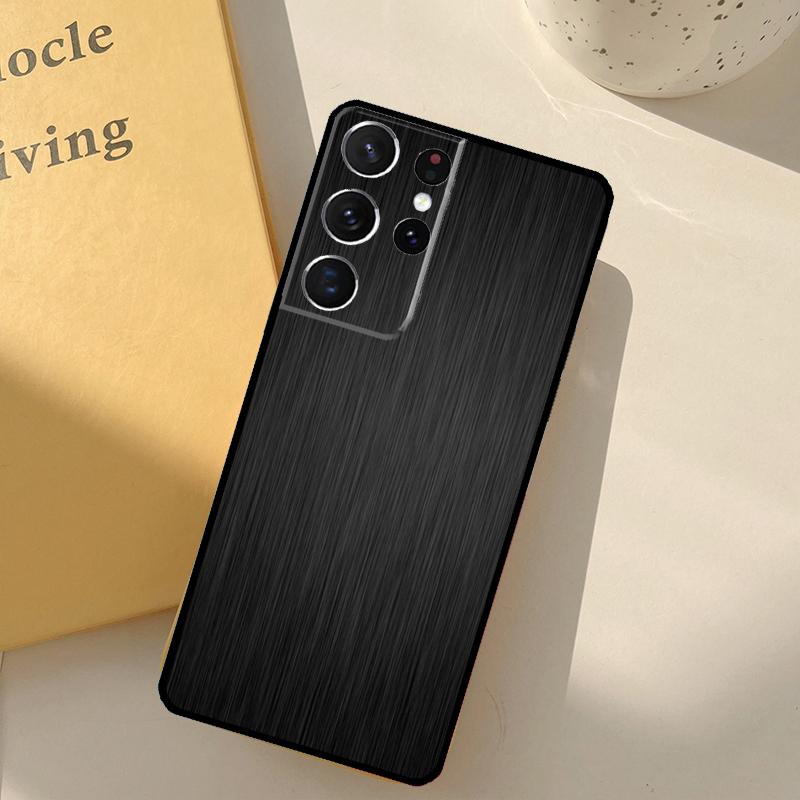 Coque de téléphone en acier avec texture métal brossé pour Samsung Galaxy S24 Ultra S20 S21 S22 S23 S25 S9 S10 Plus S25 FE Coque
