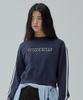 COVERNAT WOMAN Cooper Logo Lining Sweatshirt Navy