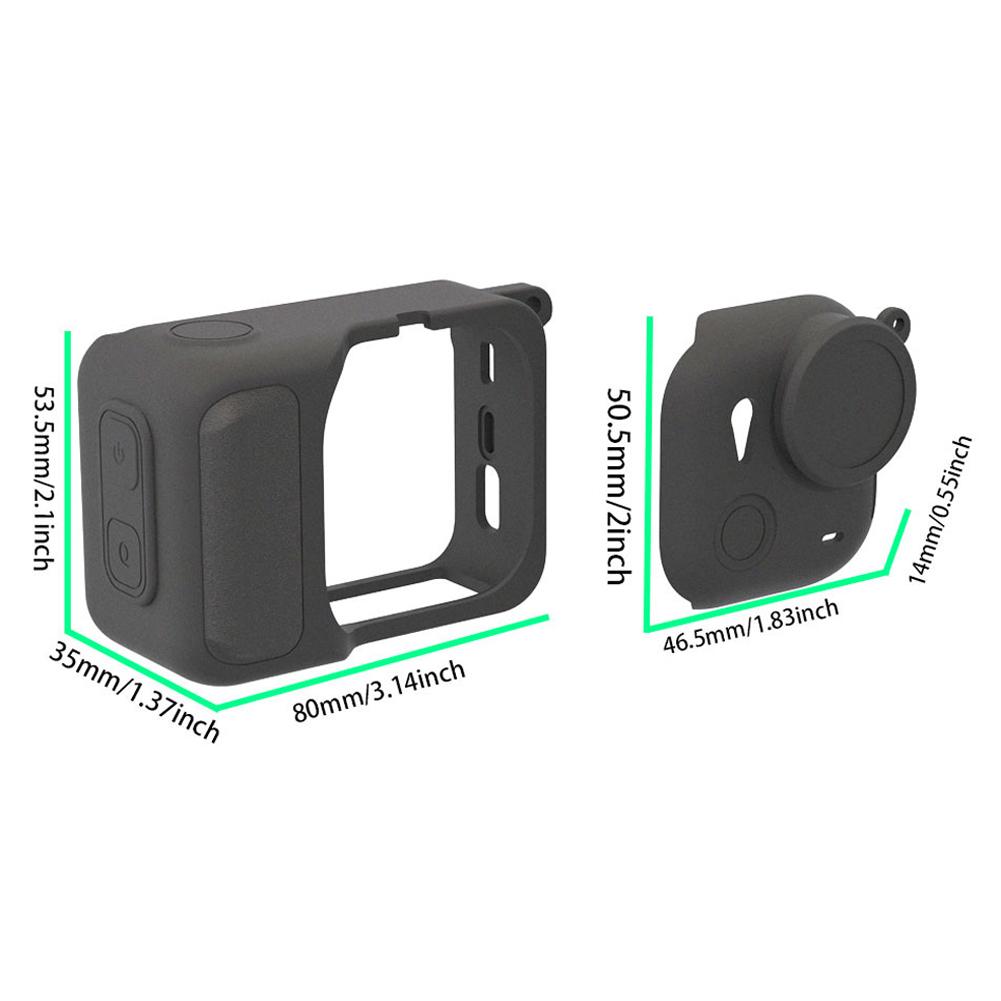 Silicone Protective Case For Insta360 GO Ultra Shockproof Skin Cover With Lens Cap Anti-lossing Rope For Insta360 GO Ultra Camer