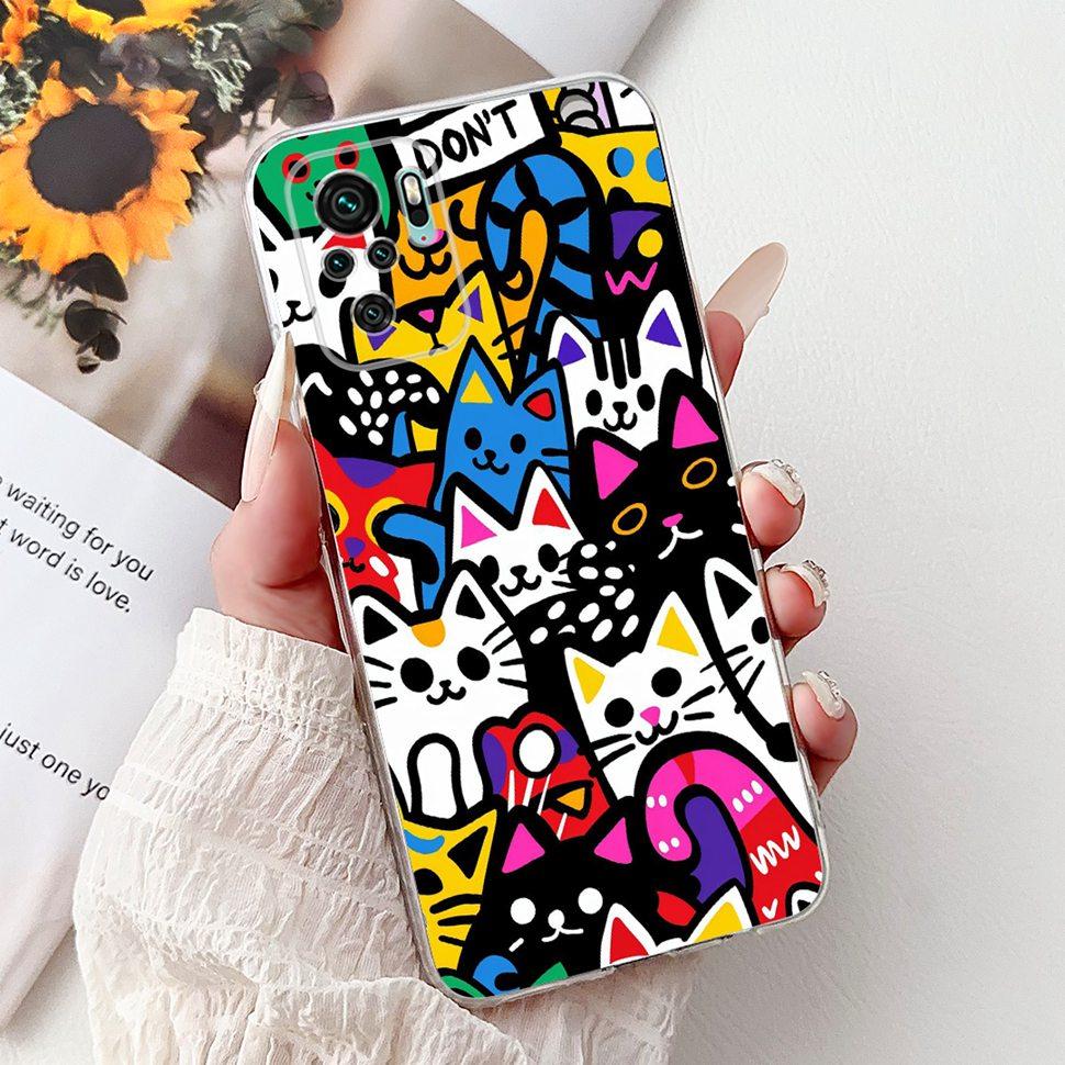 Colorful Pattern Case For Xiaomi Redmi Note 10 4G Ultra Slim Soft Silicone Case For Redmi Note 10 10S Note10 Note10S Cover Coque