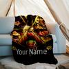 Custom Name Valorant Theme Printed Blanket - Perfect for Couch, Bed, Travel & Outdoor Use | Machine Washable, Cozy & Durable.