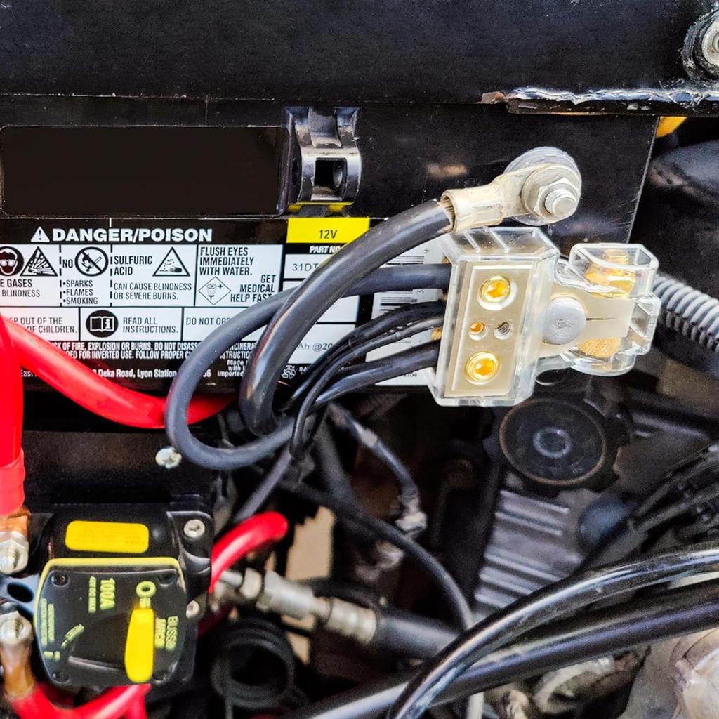 Battery Terminal Connectors,0/2/4/6/8/10 AWG Battery Terminals,Heavy Duty Car Battery Terminal,Top Post Multiple Battery Terminal,Positive Negative