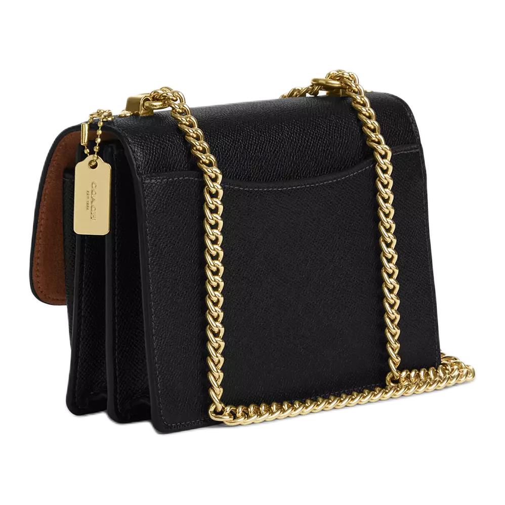 Coach Claire 18 Chain Strap Snap Closure Leather Shoulder Bag Small Women Shoulder Bag Black CZ987-IMBLK