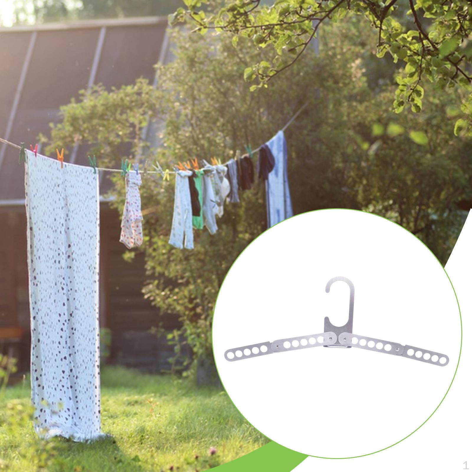 

Travel Hanger Clothes Drying Rack Space Saving Stainless Steel Organizer for Indoor