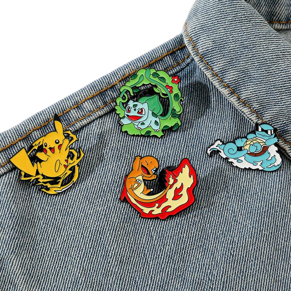 Japanese Creative Pokémon Metal Badge Pokémon Pokémon Frog Seed Alloy Brooch