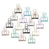 Hollow Dovetail Clip MultiColor Long Tail Binder Clips Paperclip Office Decorative Tool