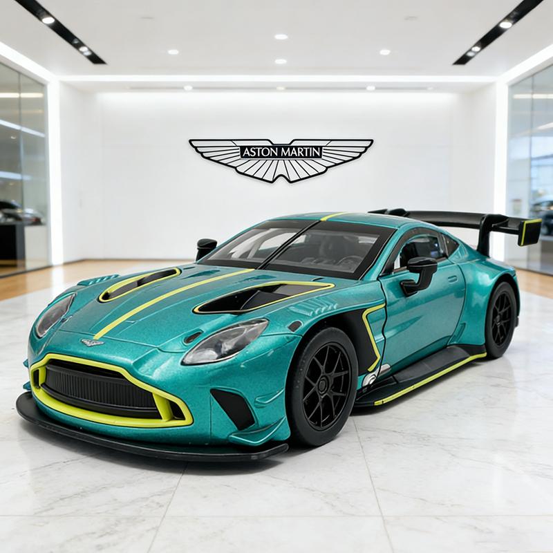

1:31 Aston Martin Vanquish GT3 Alloy Racing Car Model Sound and Light Pull Back Children s Toy Collectibles Birthday Gift зелений