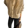 Vacation Button Woolen Shirt Jacket Sweater Women's 2025 Autumn and Winter