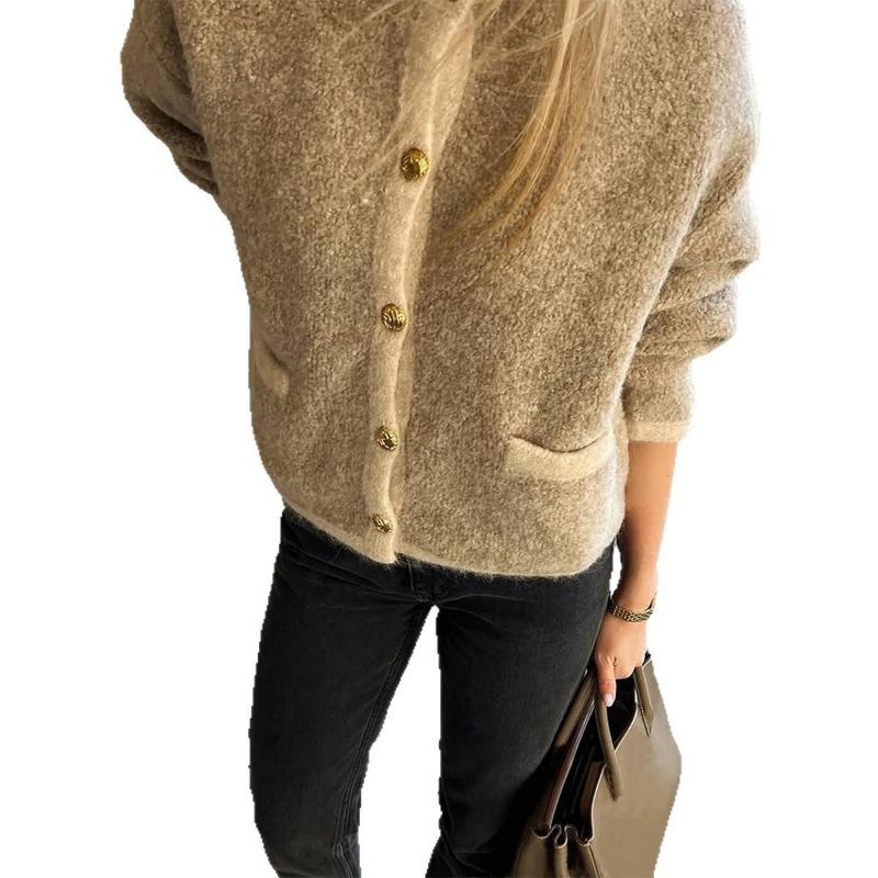 Vacation Button Woolen Shirt Jacket Sweater Women's 2025 Autumn and Winter