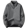 Men's Casual Color-blocking And Patchwork Style Two-piece Hoodie, Men's Loose V-neck Patchwork Lapel Shirt Hoodie