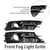 Pair Front Bumper Lower Light Cover Grille 4G0807647A 4G0807648A Fit A6 C7 2016-2018 W/ACC Hole