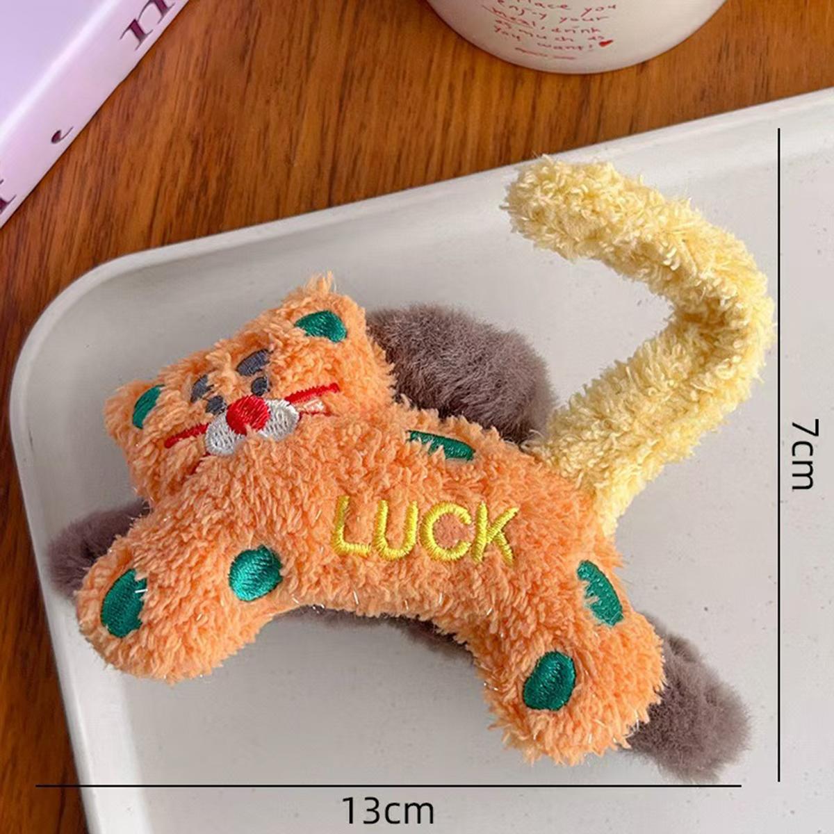 

1 шт. осенне-зимняя плюшевая заколка для волос модная новая милая милая питомец кошка удачи большая заколка-акула для волос на затылок