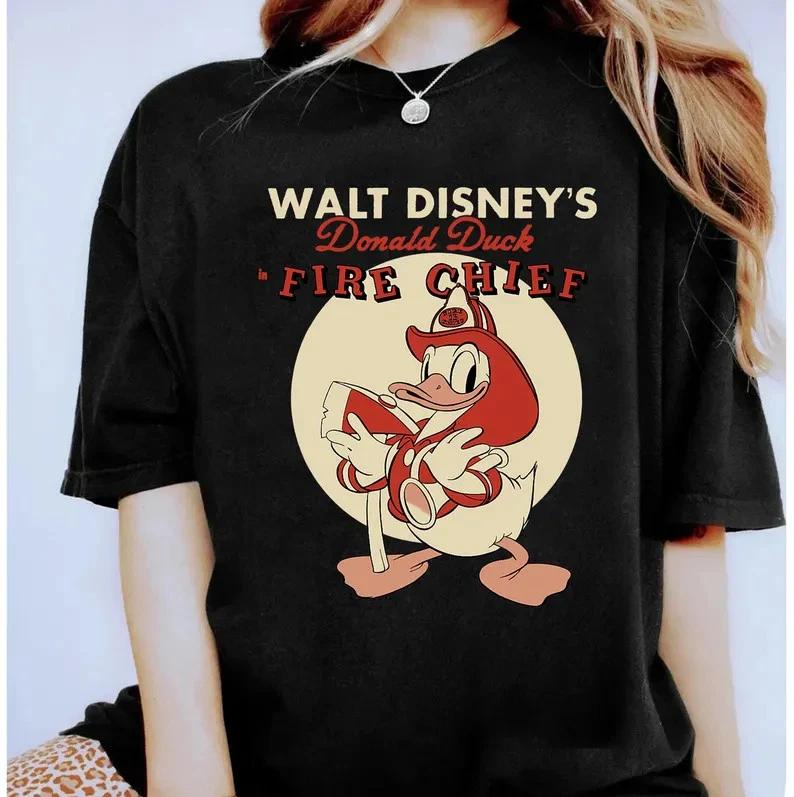 Donald Duck Fire Chief T Shirt Gift For Friends S