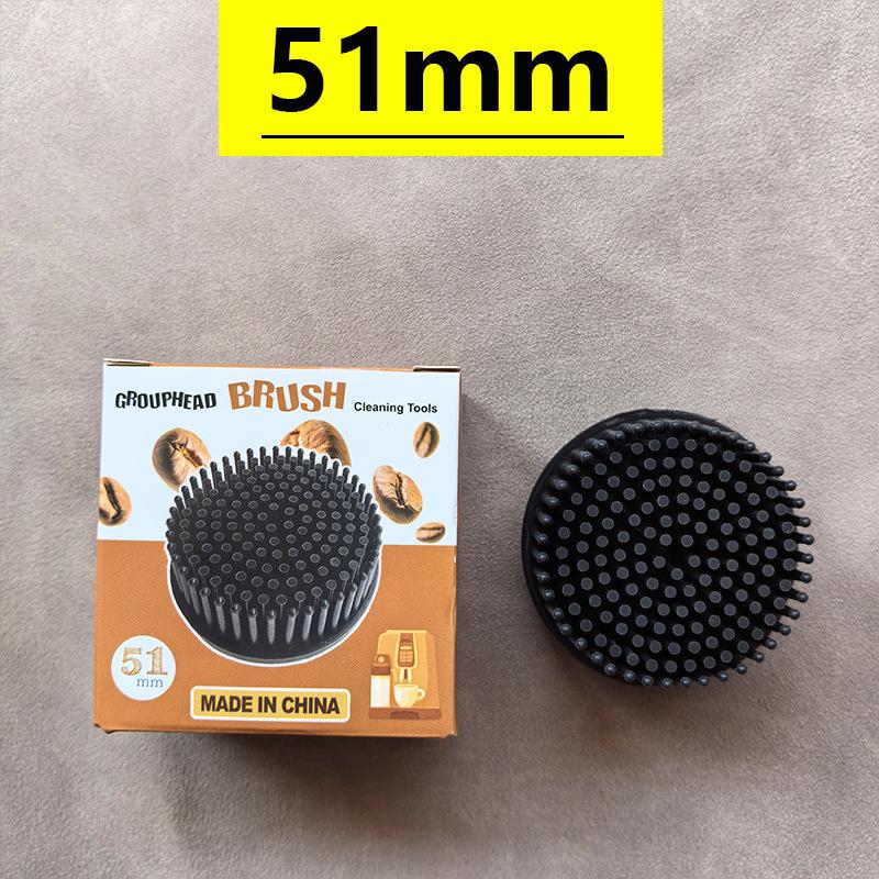 Long Handle Coffee Machine Cleaning Brush Silicone Arc Brew Head Brush Durable Kitchen Cleaning Tool