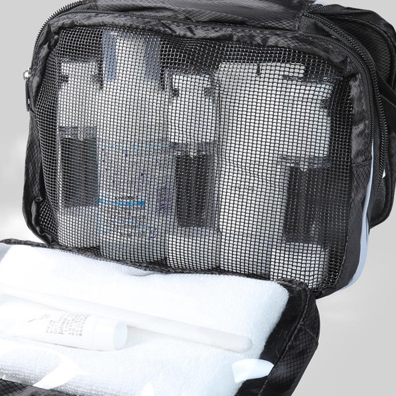 Multifunktionale Make-up-Tasche zum Aufhängen auf Reisen, große Kapazität, waschbare Tasche, Trocken-/Nasstrennung, Handaufbewahrungstasche