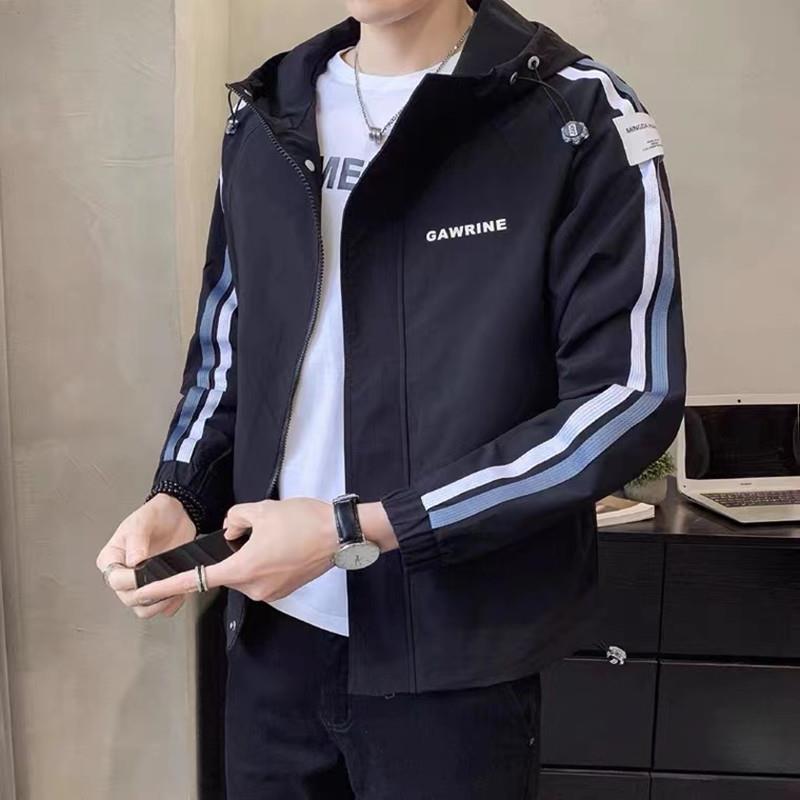 

Мужская универсальная модная повседневная куртка - Новинка весна-осень 2022 S чёрный