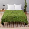 Green Grass  Throw Blanket