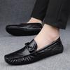2025 New Flats Brand Mens Loafers High Quality Formal Casual Mens Business Formal Boat Shoes Soft Moccasins Leather Men Shoes