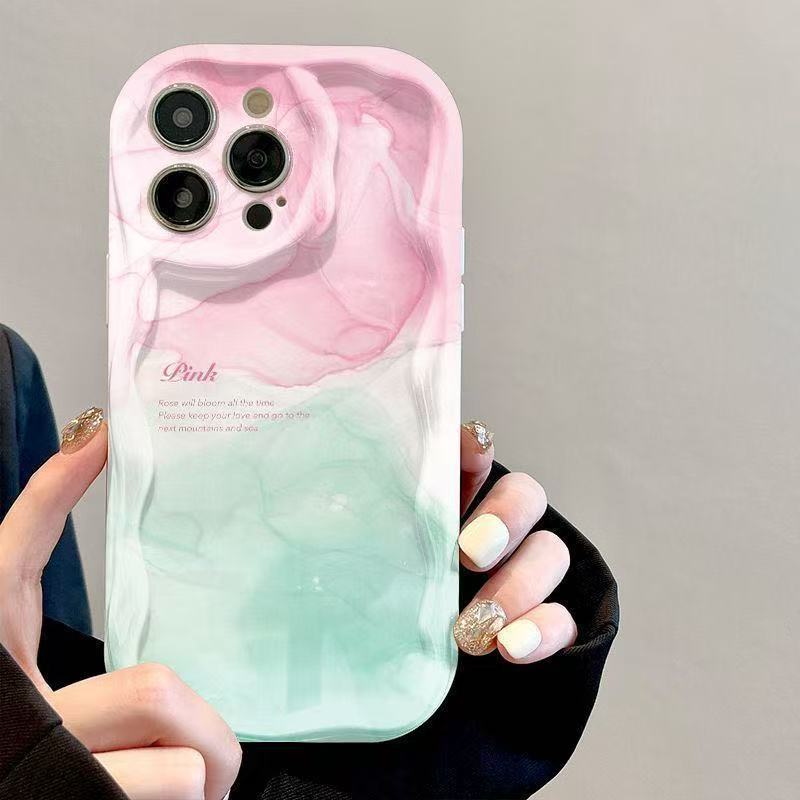 Purple Smudge Is Suitable for Iphone16promax Mobile Phone Case Apple 15 Anti-drop 14 Pro Japan and Korea 13/12 Women 11