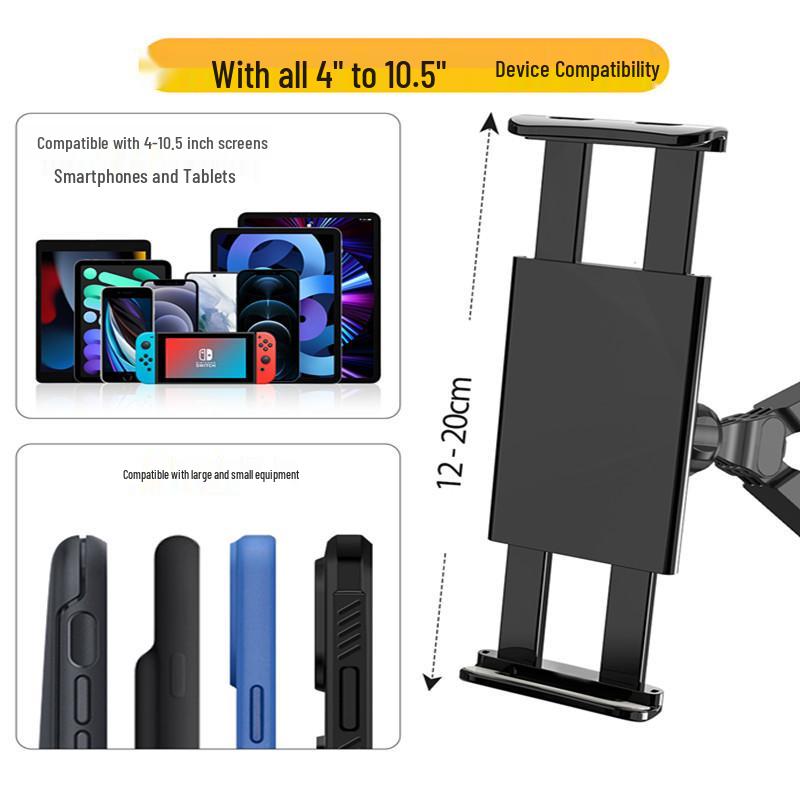 2023 Car Mount: Rear Seat Headrest Holder for Phones & Tablets