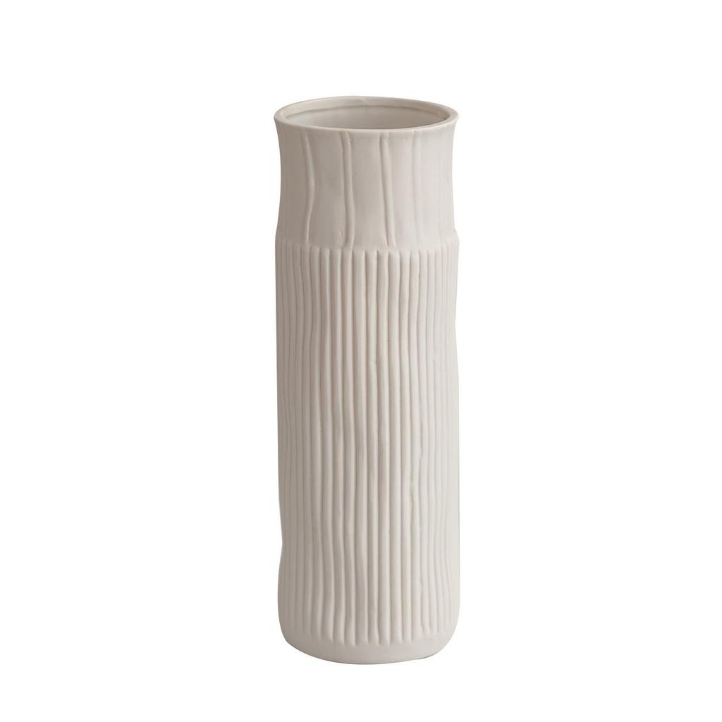 European Frosted Vertical Stripe Ceramic Vase Set for Home Decoration