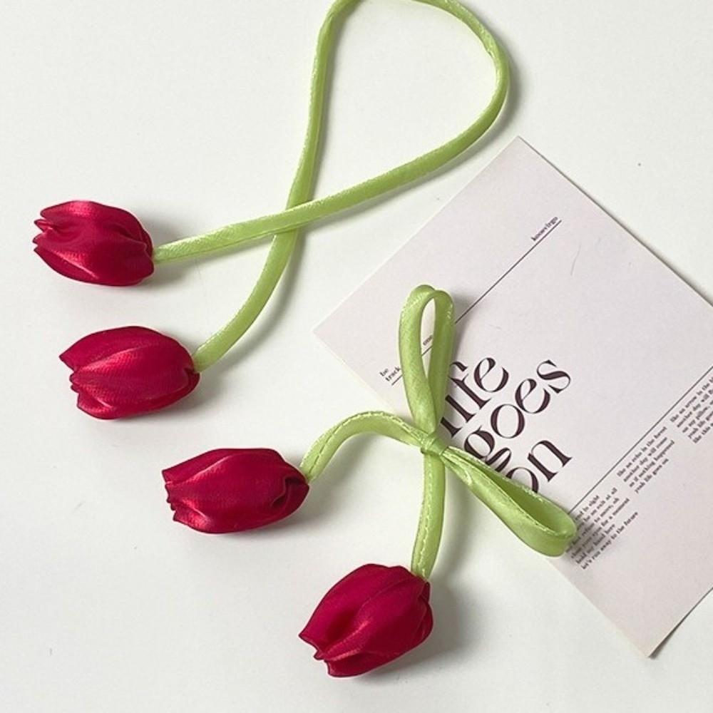 5Pcs Sweet Tulip Lace-up Straps Ornaments Curtains Tie Rope Fashion Curtain Tieback  Cake