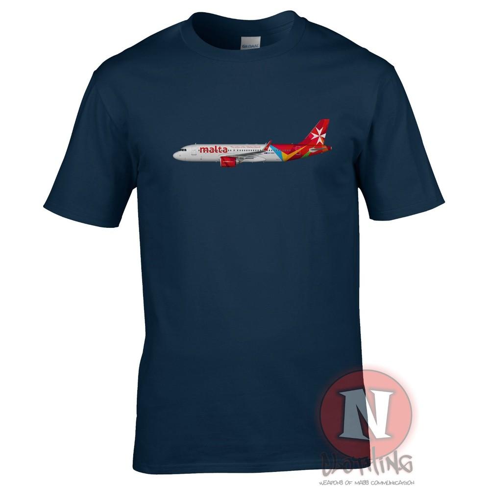 Air Malta Airbus A320 TShirt Plane Spotters Airline Crew Airports Travel Tee
