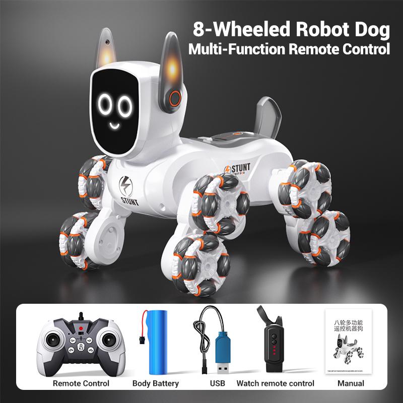 

2.4G Eight Wheel Intelligent Remote Control Stunt Mechanical Dog Climbing Deformation Pet Toy Gesture Sensing Children Toy Gift